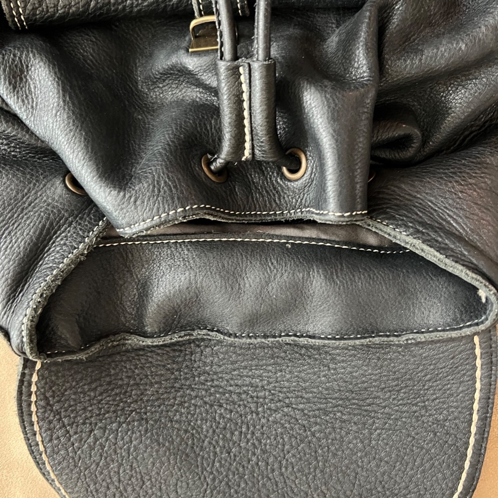 Roots Leather Drawstring Backpack - Picture 11 of 11